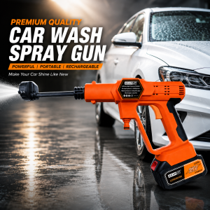 Premium Car Wash Spray Gun Machine with Rechargeable 1 Battery (Multi-Nozzle)